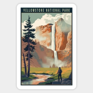 Yellowstone National Park Vintage Poster Sticker